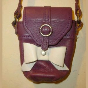 Longaberger To Go Crossbody Bag Bow Detail.